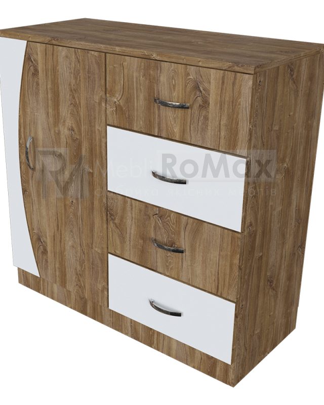 Комод 1ф1д4ш Luna 900х900х400