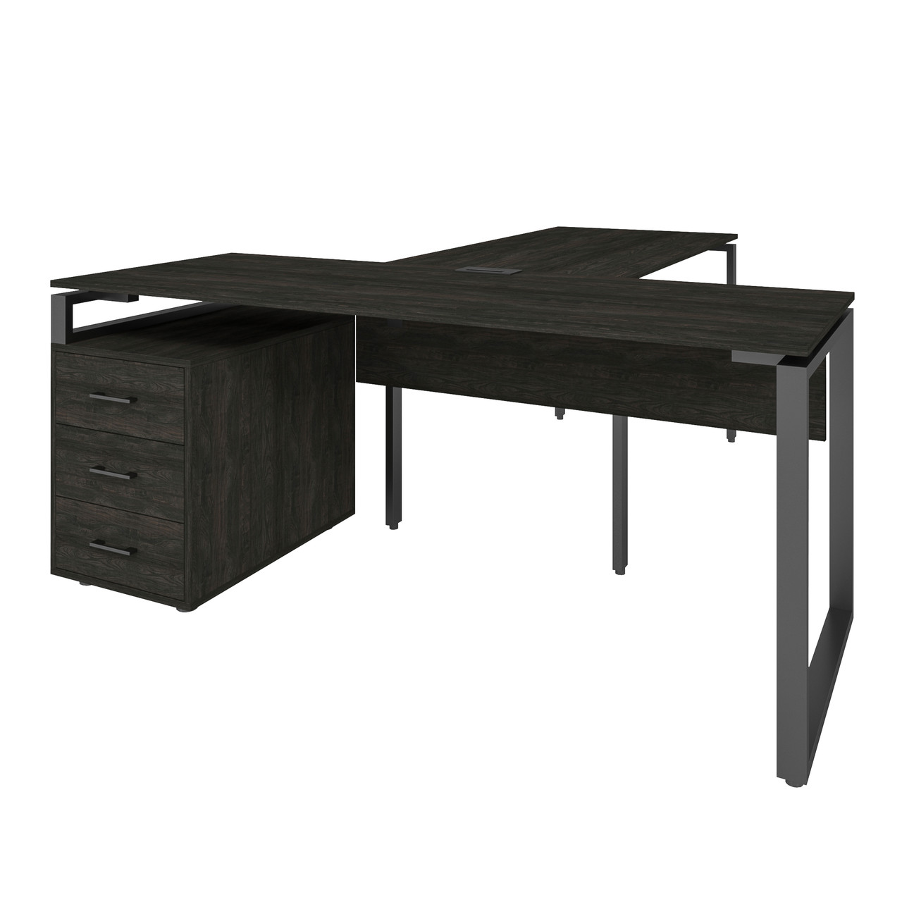 Офісний письмовий стіл керівника Loft Details LB180b з брифінгом з царгою