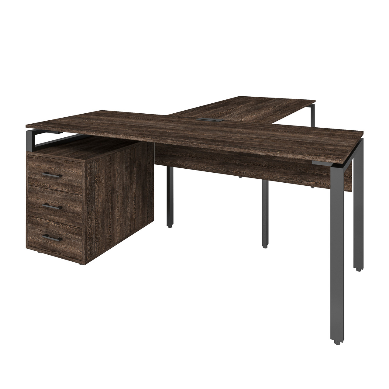 Офісний письмовий стіл керівника Loft Details LMB180b з брифінгом з царгою