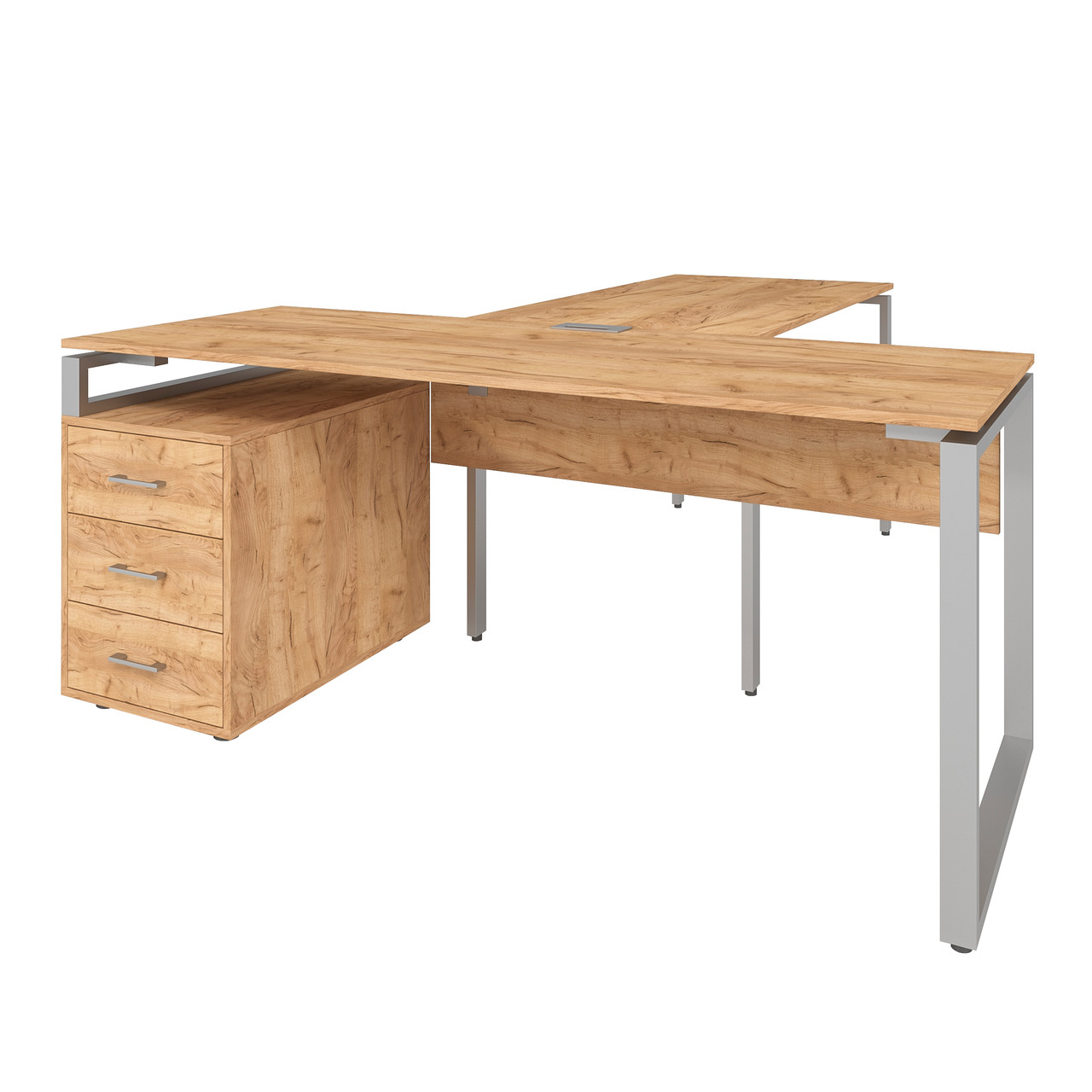 Офісний письмовий стіл керівника Loft Details LB180 з брифінгом з царгою