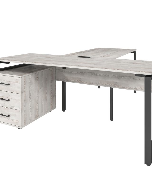 Офісний письмовий стіл керівника Loft Details LB180b з брифінгом з царгою
