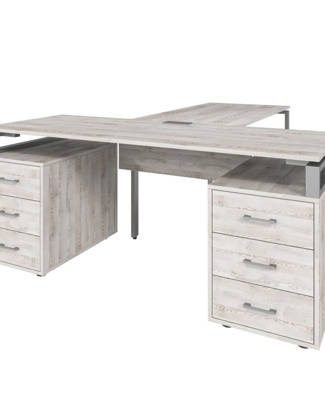Офісний письмовий стіл керівника Loft Details LLB180 з брифінгом з царгою