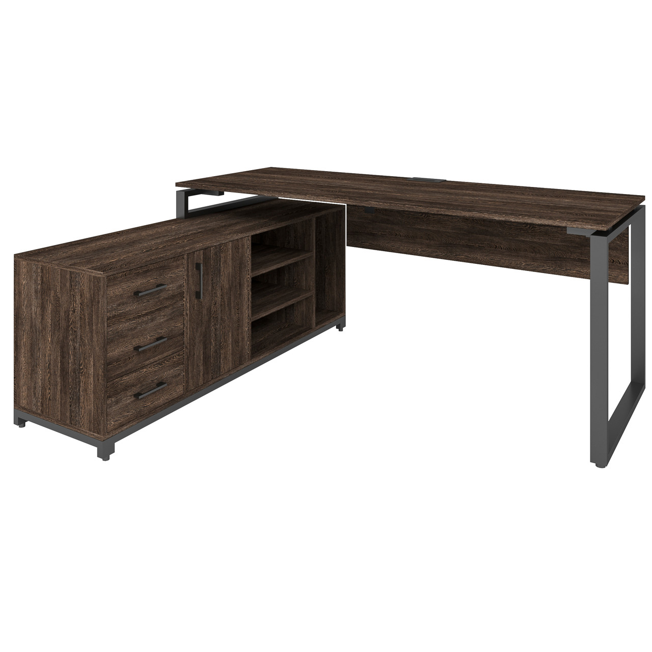 Офісний письмовий стіл керівника Loft Details F180b з царгою