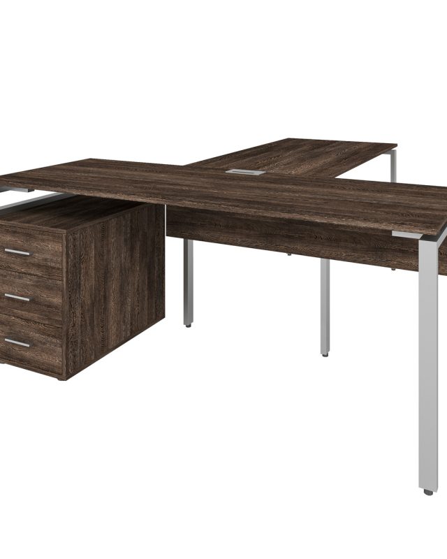 Офісний письмовий стіл керівника Loft Details LMB180 з брифінгом з царгою