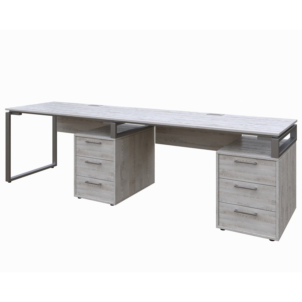 Офісний письмовий стіл Loft Details L135 Double з царгою