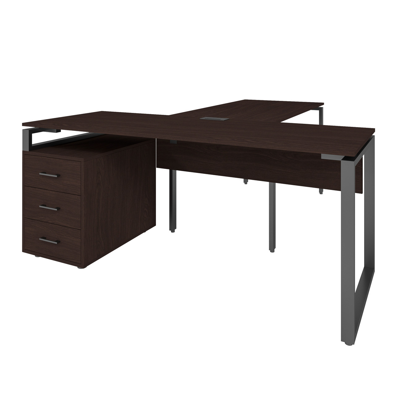 Офісний письмовий стіл керівника Loft Details LB180b з брифінгом з царгою