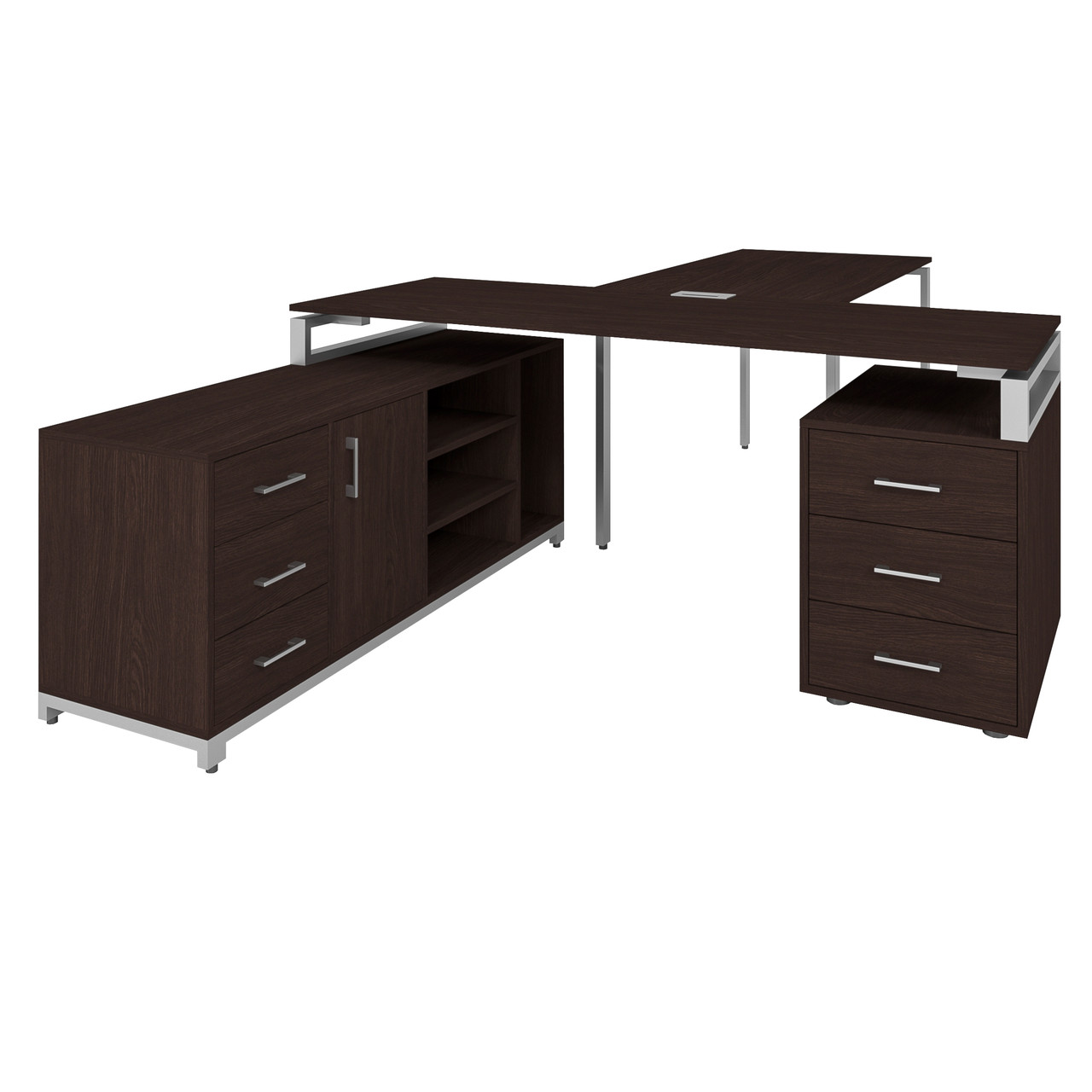 Офісний письмовий стіл керівника Loft Details FLB180 з брифінгом
