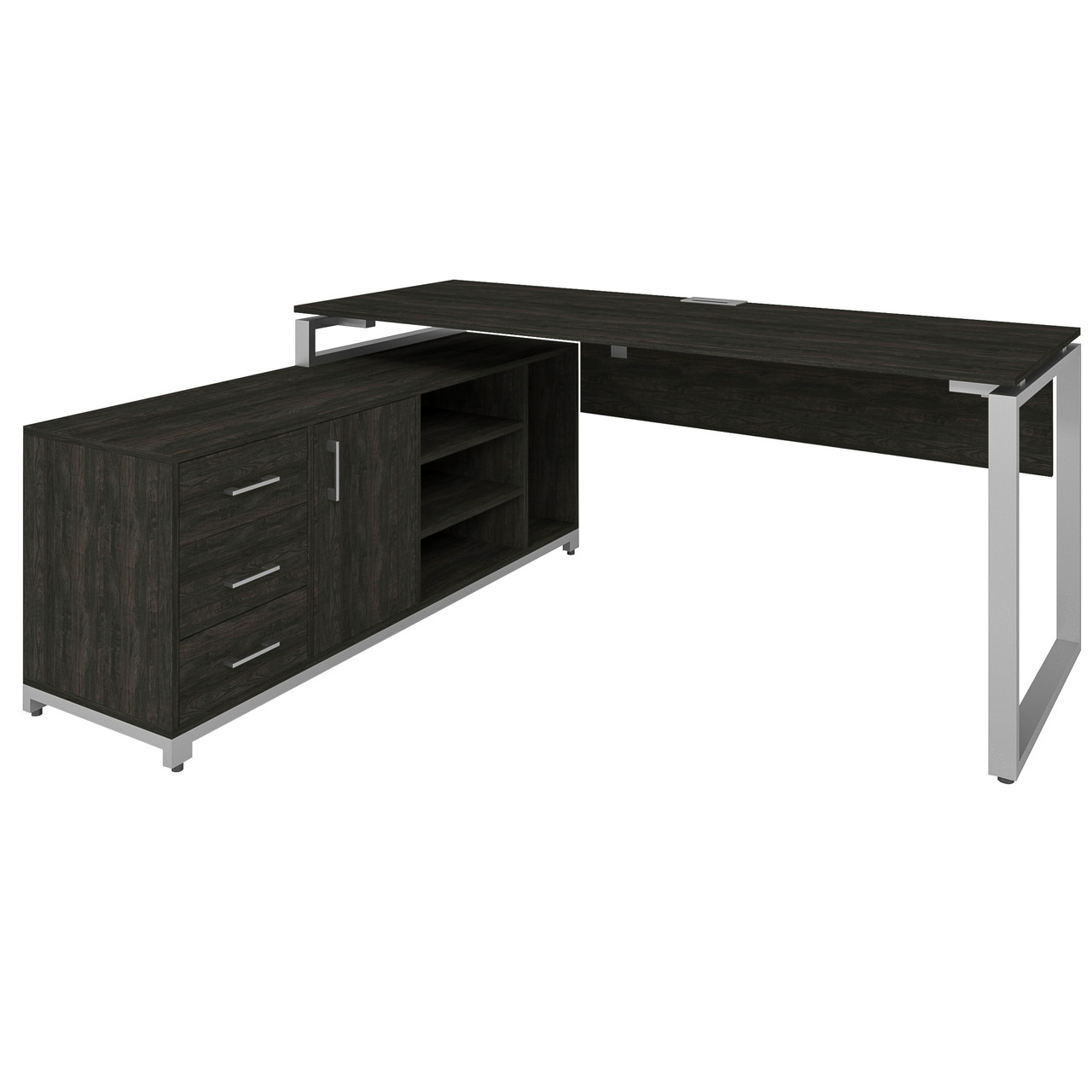 Офісний письмовий стіл керівника Loft Details F180 з царгою