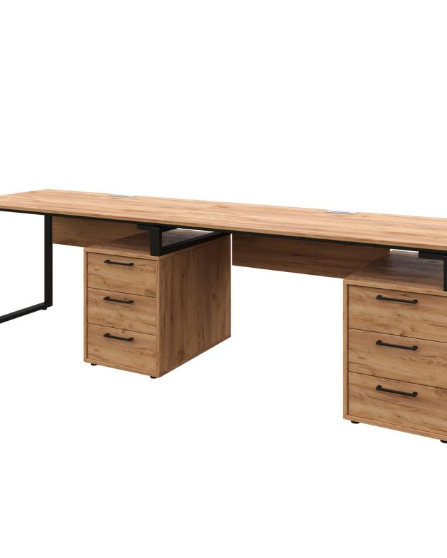 Офісний письмовий стіл Loft Details L135b Double з царгою