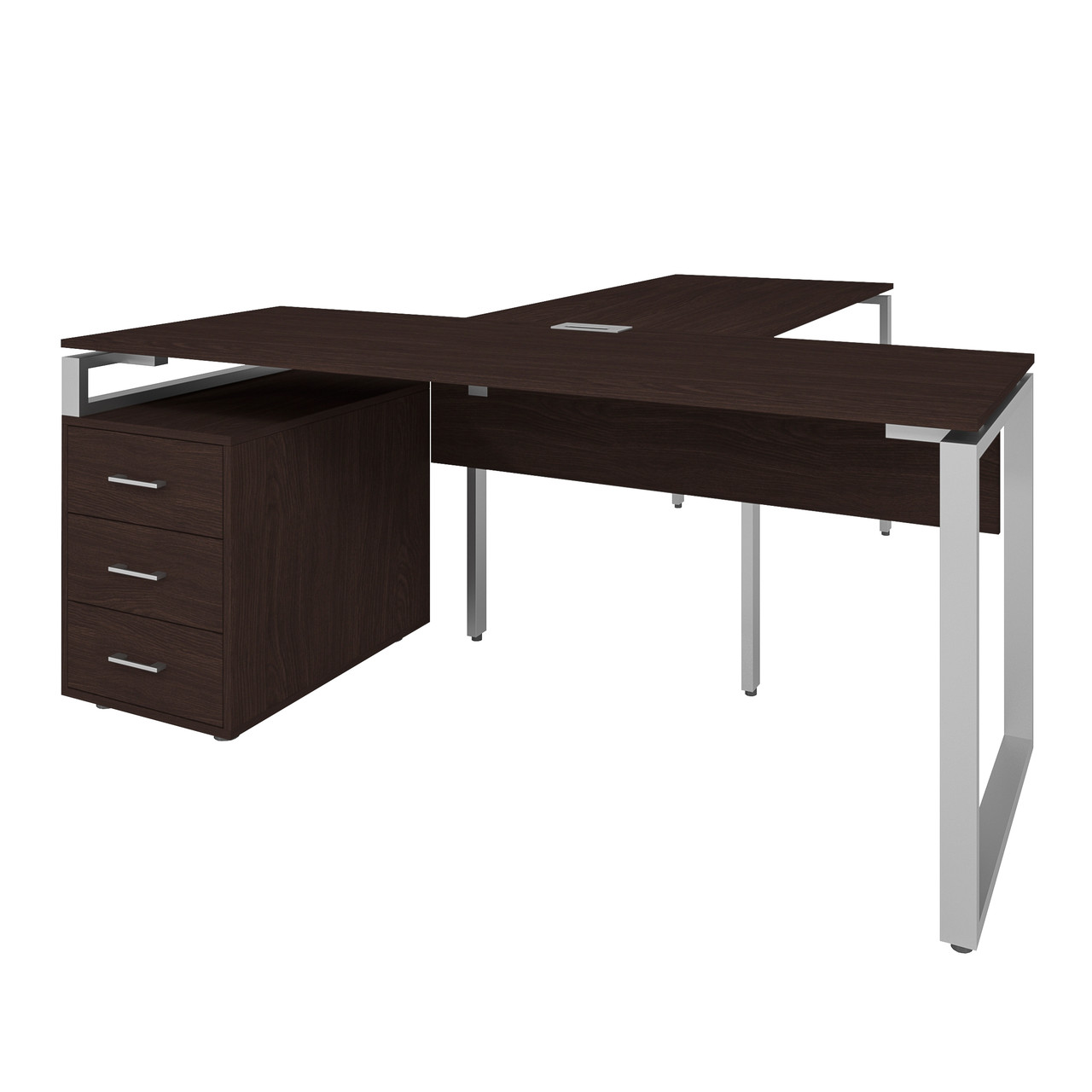 Офісний письмовий стіл керівника Loft Details LB180 з брифінгом з царгою