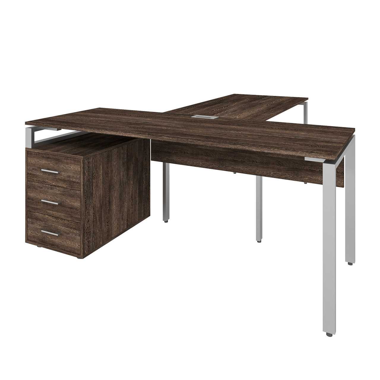 Офісний письмовий стіл керівника Loft Details LMB180 з брифінгом з царгою