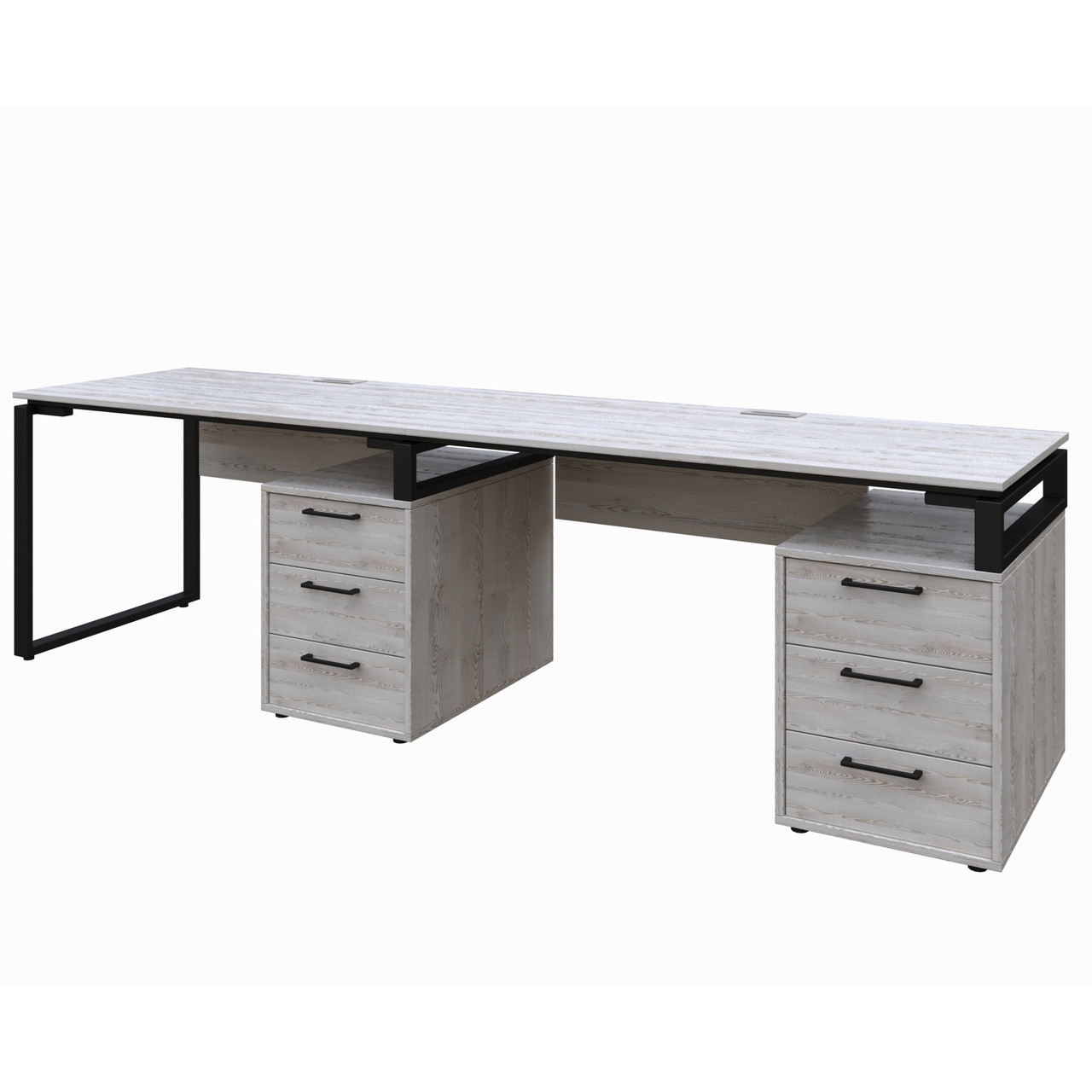 Офісний письмовий стіл Loft Details L135b Double з царгою