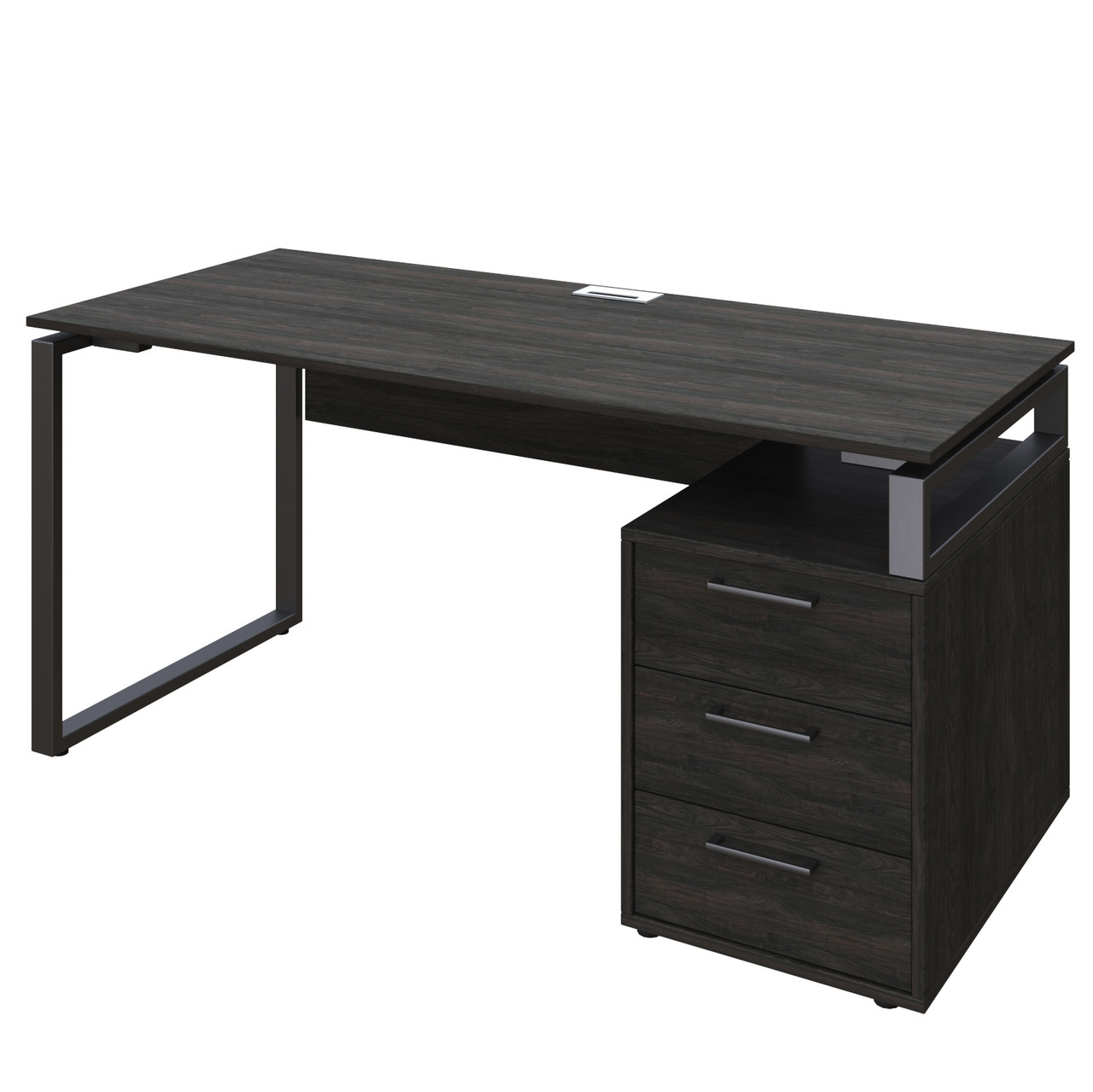 Офісний письмовий стіл Loft Details L160b з царгою