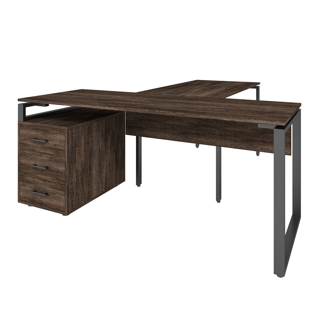 Офісний письмовий стіл керівника Loft Details LB180b з брифінгом з царгою